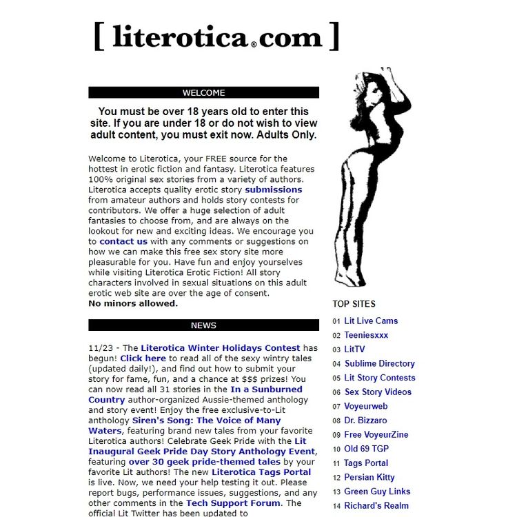 Literotica and 9+ erotic stories on YouPornList!